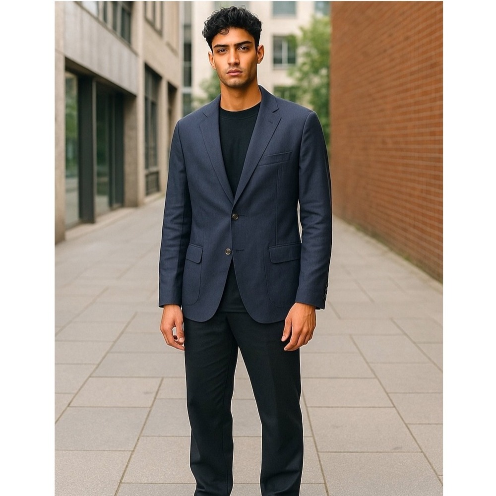 Elegant Dark Blue Men's Blazer